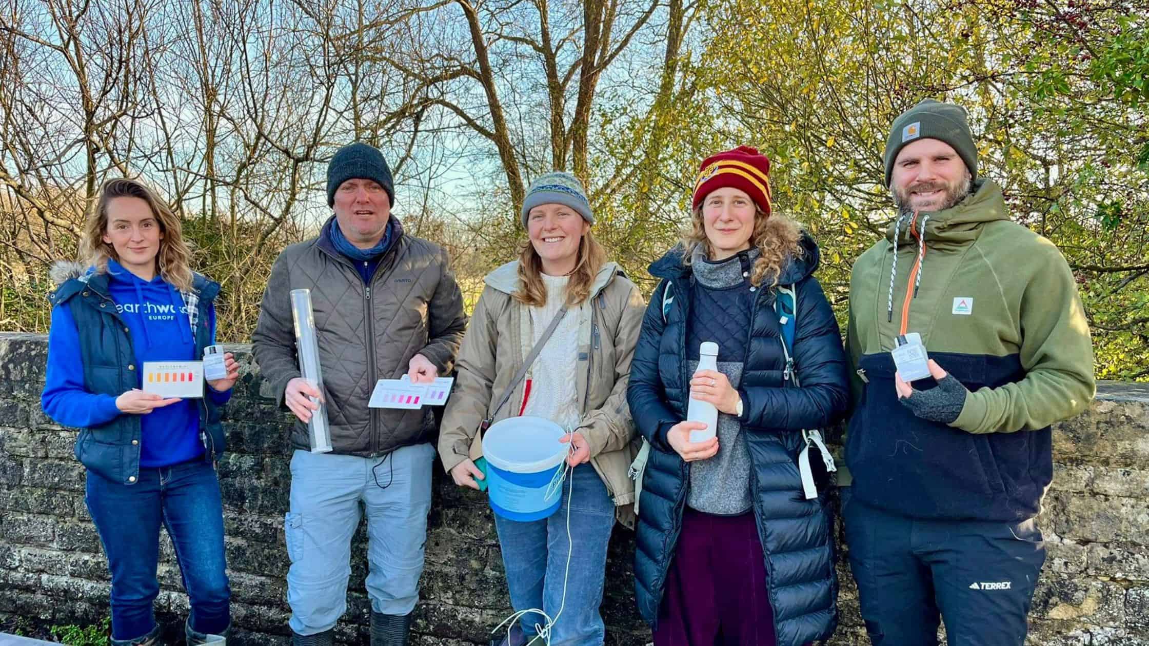 A group of members of the local community who tested for pollution in the River Cherwell.
